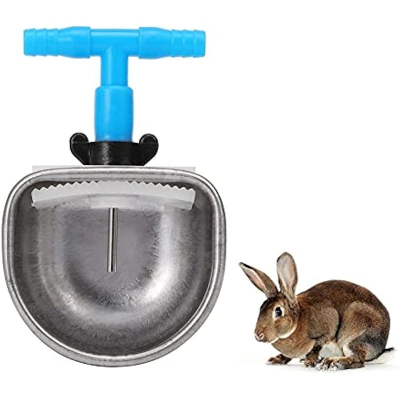 5 Pcs Farm Tool, Stainless Steel Automatic Rabbit Drinker Nipple Drinking Bowl Waterer Farm Accessory for Rabbit,S (6.6x6x3 cm/2.6x2.4x1.2 in) - Image 1